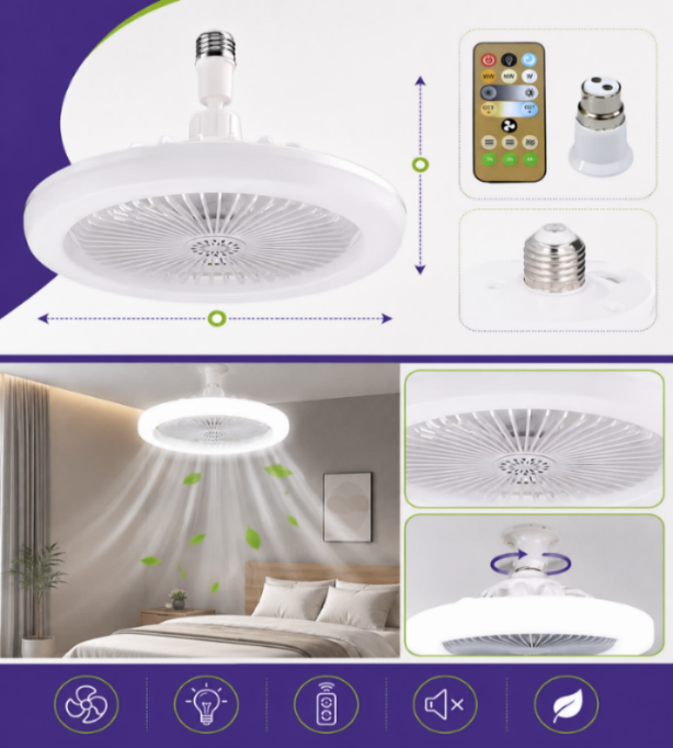 Ventilador Inteligente de LED 2 en 1 TurboMax™ - [SUPER POTENTE]