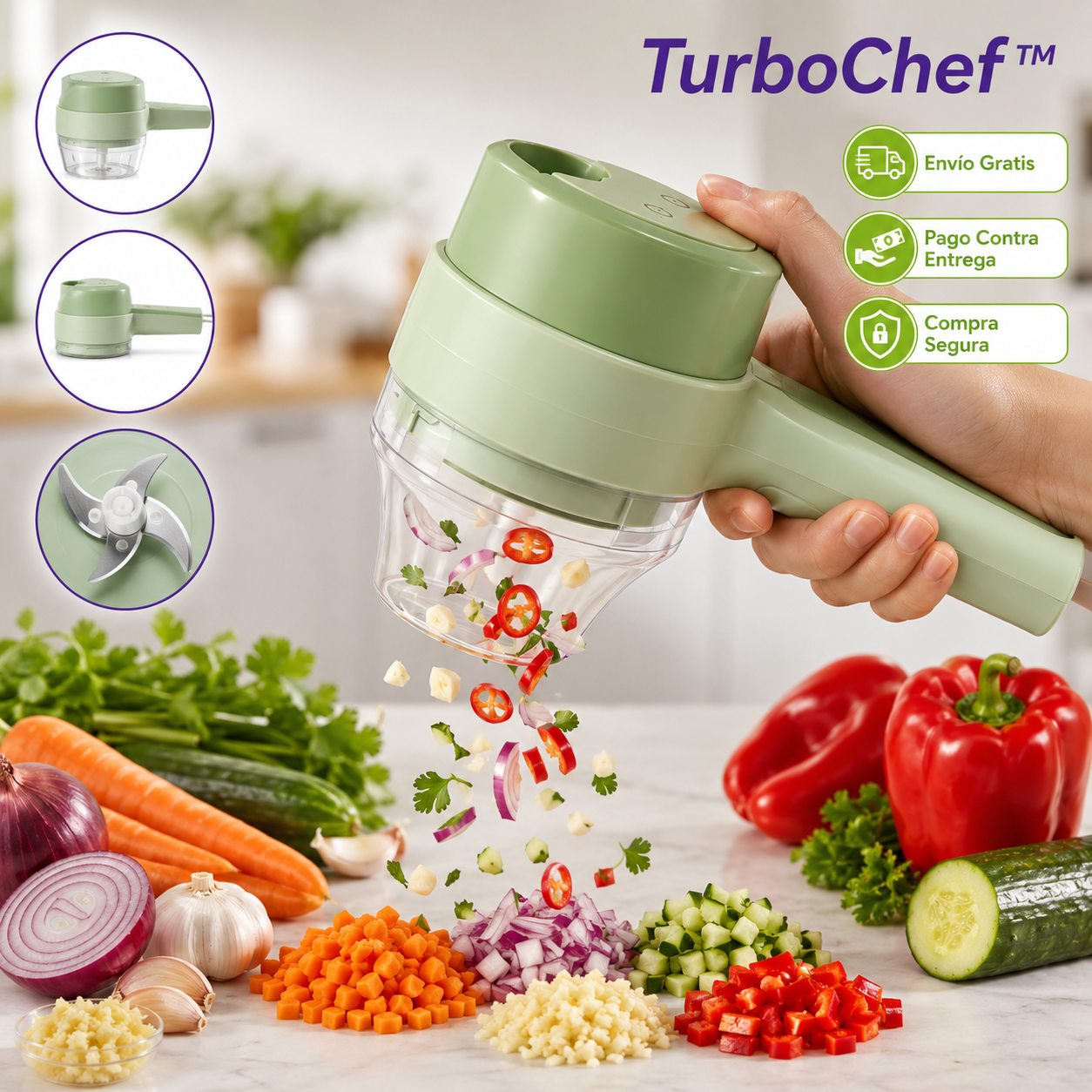 TurboChef™ | Cortador Eléctrico 4 en 1