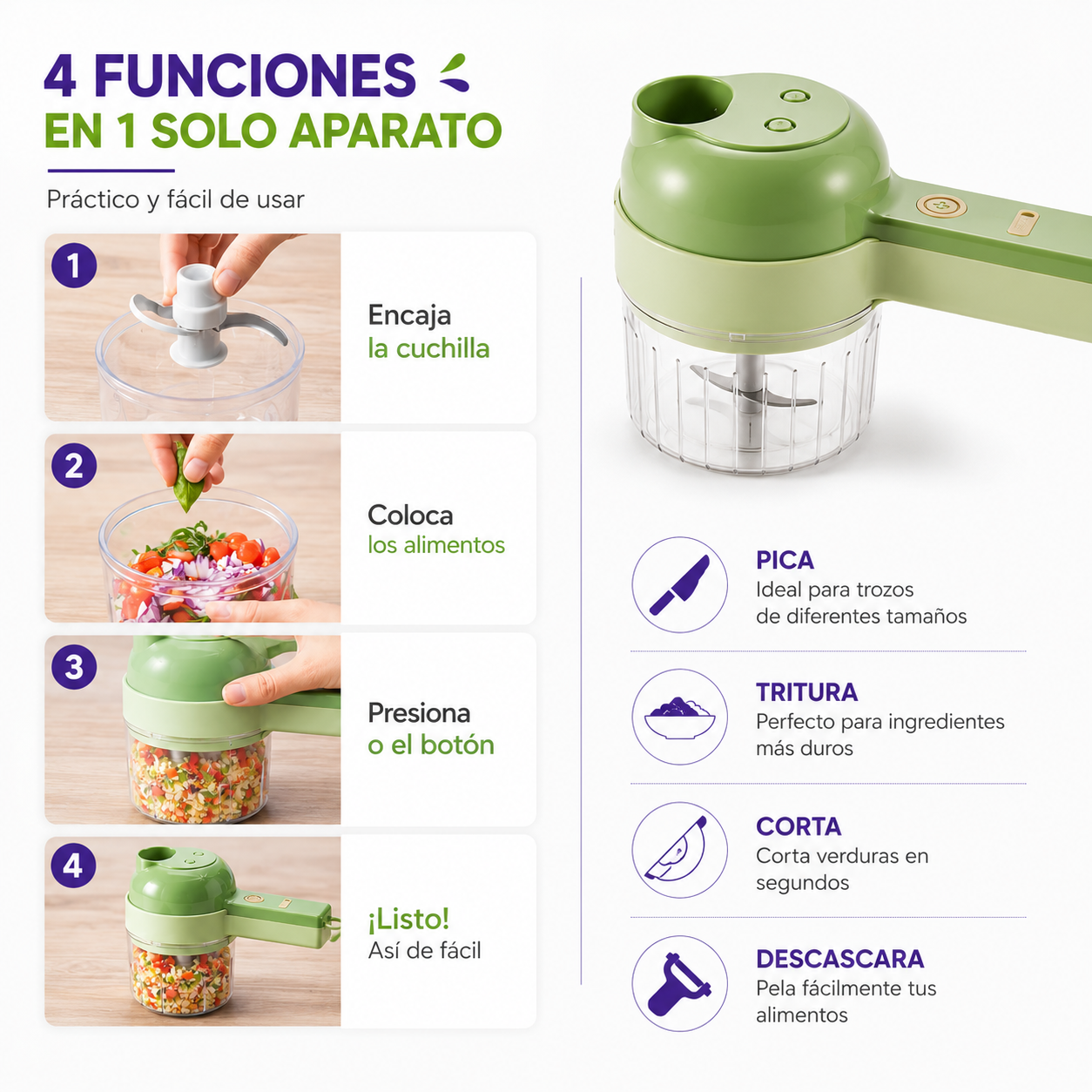 TurboChef™ | Cortador Eléctrico 4 en 1
