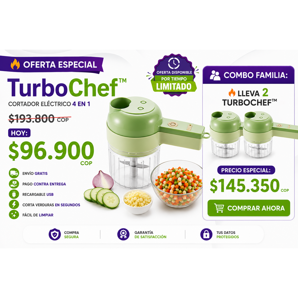 TurboChef™ | Cortador Eléctrico 4 en 1