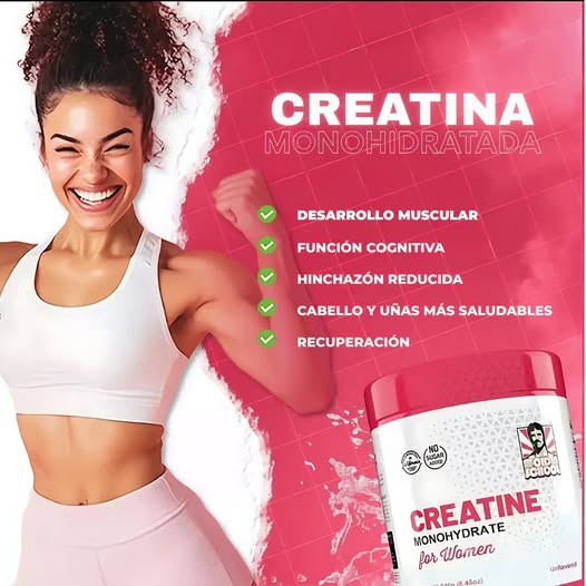 Creatina Monohidratada con Colágeno + BCAA para Mujeres
