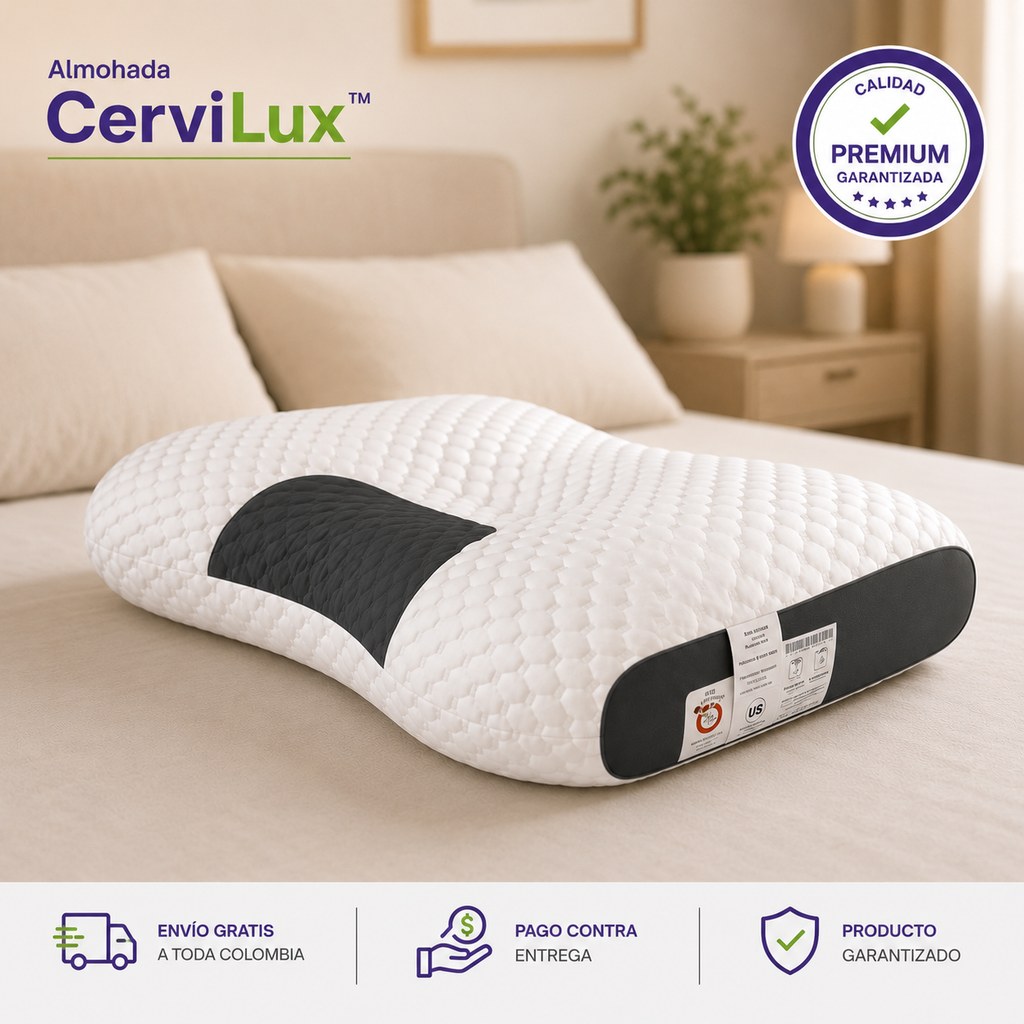 PAGA 1 y LLÉVATE 4 - Almohada CerviLux™ - Redescubre el placer de despertar sin dolores